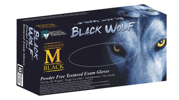 127 - BLACK WOLF™ Latex Exam Gloves - Innovative Healthcare Solutions