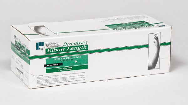 141 - DermAssist® Latex Elbow Length Surgical Gloves