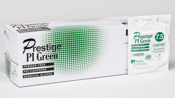 145 - Prestige® PI Green Polyisoprene Sterile Surgical Glove