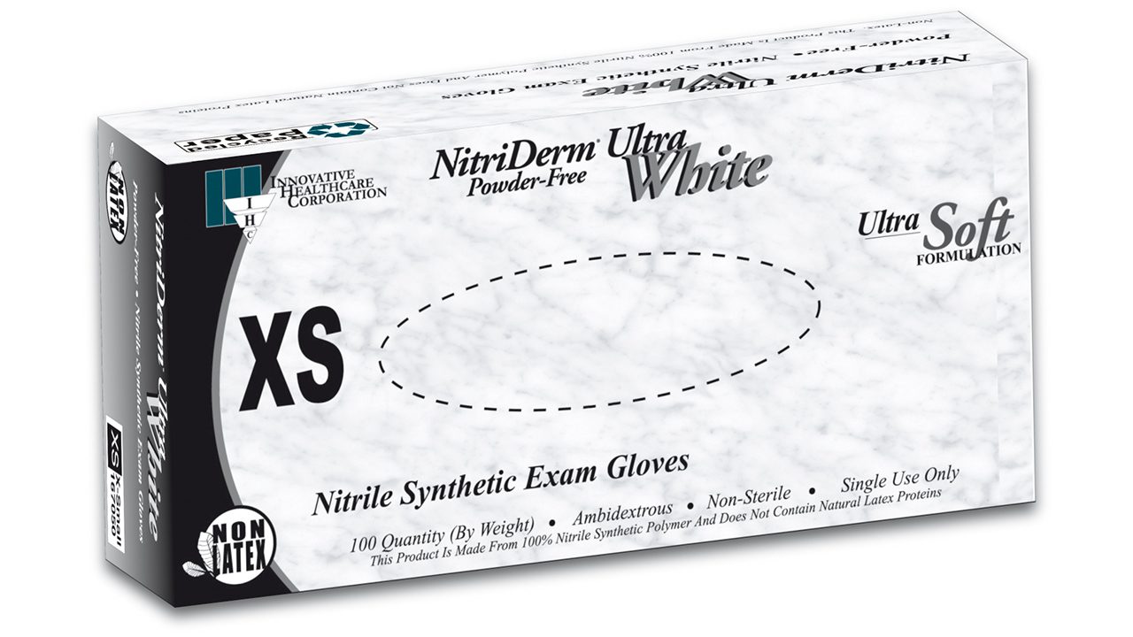 167 – NitriDerm® Ultra White Nitrile Exam Gloves - Innovative Healthcare Solutions